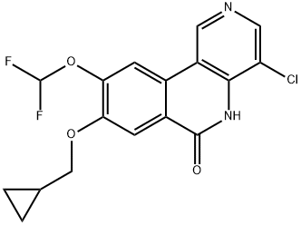 Benzo[c][1,6]naphthyridin-6(5H)-one, 4-chloro-8-(cyclopropylmethoxy)-9-(difluoromethoxy)- Struktur