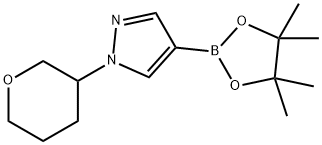 1H-Pyrazole, 1-(tetrahydro-2H-pyran-3-yl)-4-(4,4,5,5-tetramethyl-1,3,2-dioxaborolan-2-yl)- Struktur