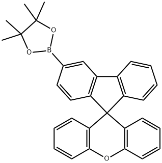 Spiro[9H-fluorene-9,9'-[9H]xanthene], 3-(4,4,5,5-tetramethyl-1,3,2-dioxaborolan-2-yl)- Struktur