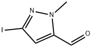 1H-Pyrazole-5-carboxaldehyde, 3-iodo-1-methyl- Struktur