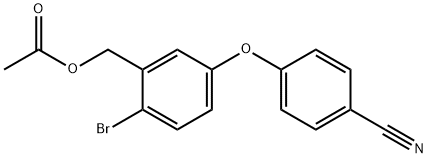 Benzonitrile, 4-[3-[(acetyloxy)methyl]-4-bromophenoxy]- Struktur