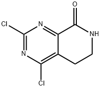 Pyrido[3,4-d]pyrimidin-8(5H)-one, 2,4-dichloro-6,7-dihydro- Struktur