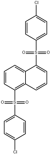 Naphthalene, 1,5-bis[(4-chlorophenyl)sulfonyl]- Struktur