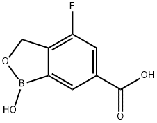 2,1-Benzoxaborole-6-carboxylic acid, 4-fluoro-1,3-dihydro-1-hydroxy- Struktur