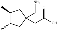 (3S,4S)-1-(AMINOMETHYL)-3,4-DIMETHYLCYCLOPENTYL]ACETIC ACID Struktur