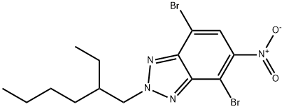 2H-Benzotriazole, 4,7-dibromo-2-(2-ethylhexyl)-5-nitro- Struktur