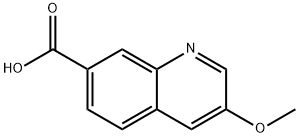 7-Quinolinecarboxylic acid, 3-methoxy- Struktur