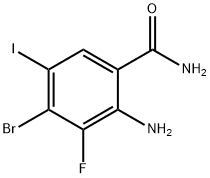 2-amino-4-bromo-3-fluoro-5-iodobenzamide Struktur