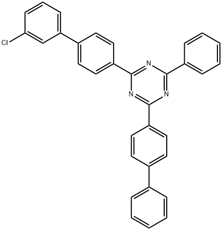 1,3,5-Triazine, 2-[1,1'-biphenyl]-4-yl-4-(3'-chloro[1,1'-biphenyl]-4-yl)-6-phenyl- Struktur