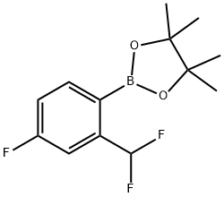 2-(2-(二氟甲基)-4-氟苯基)-4,4,5,5-四甲基-1,3,2-二氧苯甲醛, 2246993-38-2, 結(jié)構(gòu)式