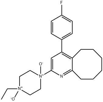 Cycloocta[b]pyridine, 2-(4-ethyl-1,4-dioxido-1-piperazinyl)-4-(4-fluorophenyl)-5,6,7,8,9,10-hexahydro-