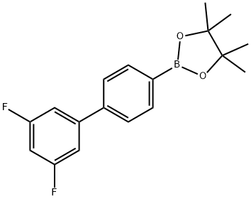 2-(3',5'-Difluoro-[1,1'-biphenyl]-4-yl)-4,4,5,5-tetramethyl-1,3,2-dioxaborolane Struktur