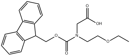 2-((((9H-fluoren-9-yl)methoxy)carbonyl)(2-ethoxyethyl)amino) Struktur