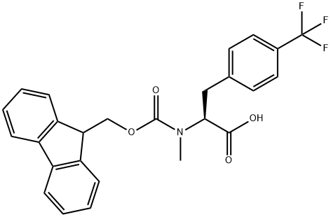 Fmoc-N-Me-(4-CF3)-Phe-OH Struktur