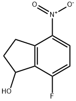 1H-Inden-1-ol, 7-fluoro-2,3-dihydro-4-nitro- Struktur