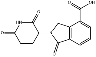 2-(2,6-dioxopiperidin-3-yl)-1-oxo-2,3-dihydro-1H-isoindole-4-carboxylic acid Struktur