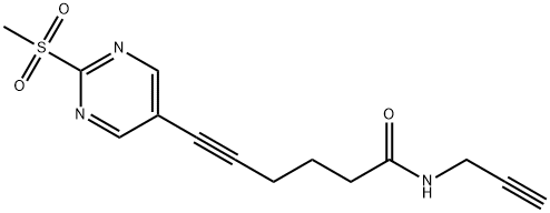 6-(2-(Methylsulfonyl)pyrimidin-5-yl)-N-(prop-2-yn-1-yl)hex-5-ynamide Struktur