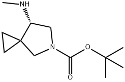 5-Azaspiro[2.4]heptane-5-carboxylic acid, 7-(methylamino)-, 1,1-dimethylethyl ester, (7S)- Struktur