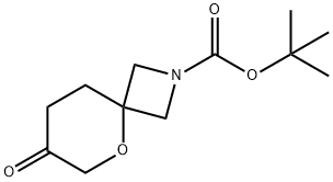 5-Oxa-2-azaspiro[3.5]nonane-2-carboxylic acid, 7-oxo-, 1,1-dimethylethyl ester Struktur