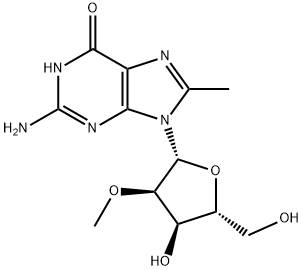 Guanosine, 8-methyl-2'-O-methyl- Struktur