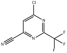 4-Pyrimidinecarbonitrile, 6-chloro-2-(trifluoromethyl)- Struktur