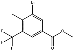 Benzoic acid, 3-bromo-4-methyl-5-(trifluoromethyl)-, methyl ester Struktur