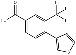 4-(3-Thienyl)-3-(trifluoromethyl)benzoic Acid Struktur