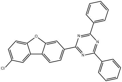 1,3,5-Triazine, 2-(8-chloro-3-dibenzofuranyl)-4,6-diphenyl- Struktur