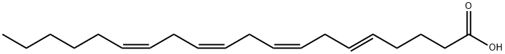 5,8,11,14-Eicosatetraenoic acid, (5E,8Z,11Z,14Z)- Struktur