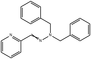 2-Pyridinecarboxaldehyde, 2,2-bis(phenylmethyl)hydrazone Struktur