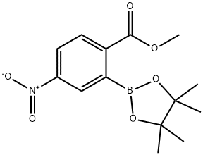 Methyl 4-nitro-2-(tetramethyl-1,3,2-dioxaborolan-2-yl)benzoate Struktur