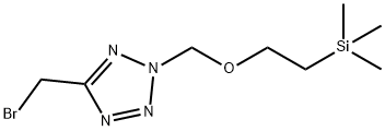 2H-Tetrazole, 5-(bromomethyl)-2-[[2-(trimethylsilyl)ethoxy]methyl]- Struktur