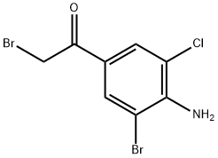 Ethanone, 1-(4-amino-3-bromo-5-chlorophenyl)-2-bromo- Struktur