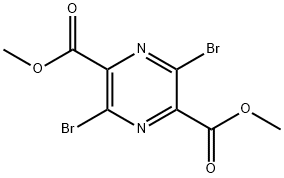 2,5-Pyrazinedicarboxylic acid, 3,6-dibromo-, 2,5-dimethyl ester Struktur