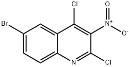 Quinoline, 6-bromo-2,4-dichloro-3-nitro- Struktur