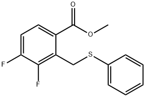 3,4-二氟-2-((苯硫基)甲基)苯甲酸甲酯 結(jié)構(gòu)式