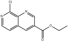 1,7-Naphthyridine-3-carboxylic acid, 8-chloro-, ethyl ester Struktur