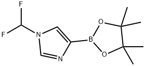 1H-Imidazole, 1-(difluoromethyl)-4-(4,4,5,5-tetramethyl-1,3,2-dioxaborolan-2-yl)- Struktur