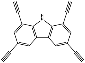 9H-Carbazole, 1,3,6,8-tetraethynyl- Struktur