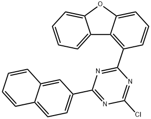 1,3,5-Triazine, 2-chloro-4-(1-dibenzofuranyl)-6-(2-naphthalenyl)- Struktur