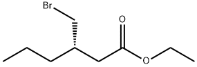 Hexanoic acid, 3-(bromomethyl)-, ethyl ester, (3S)- Struktur