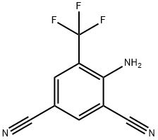 1,3-Benzenedicarbonitrile, 4-amino-5-(trifluoromethyl)- Struktur