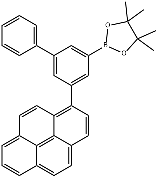 1,3,2-Dioxaborolane, 4,4,5,5-tetramethyl-2-[5-(1-pyrenyl)[1,1'-biphenyl]-3-yl]- Struktur