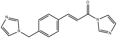 2-Propen-1-one, 1-(1H-imidazol-1-yl)-3-[4-(1H-imidazol-1-ylmethyl)phenyl]-, (2E)- Struktur