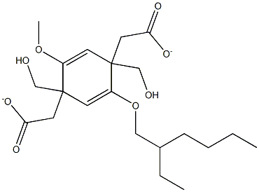 1,4-Benzenedimethanol, 2-[(2-ethylhexyl)oxy]-5-methoxy-, 1,4-diacetate Struktur