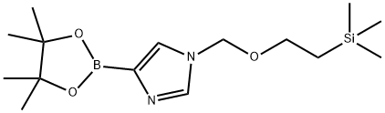 1H-Imidazole, 4-(4,4,5,5-tetramethyl-1,3,2-dioxaborolan-2-yl)-1-[[2-(trimethylsilyl)ethoxy]methyl]- Struktur