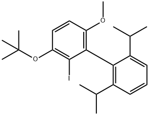 1,1'-Biphenyl, 3-(1,1-dimethylethoxy)-2-iodo-6-methoxy-2',6'-bis(1-methylethyl)- Struktur