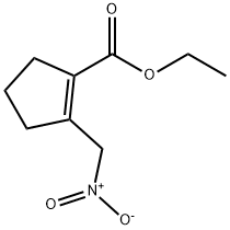 1-Cyclopentene-1-carboxylic acid, 2-(nitromethyl)-, ethyl ester Struktur