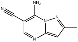 7-amino-2-methylpyrazolo[1,5-a]pyrimidine-6-carbonitrile(SALTDATA: FREE) Struktur