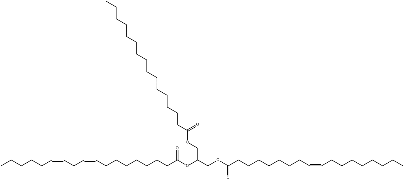 (9Z,12Z)-9,12-Octadecadienoic Acid 1-[[(1-Oxohexadecyl)oxy]methyl]-2-[[(9Z)-1-oxo-9-octadecenyl]oxy]ethyl Ester Struktur